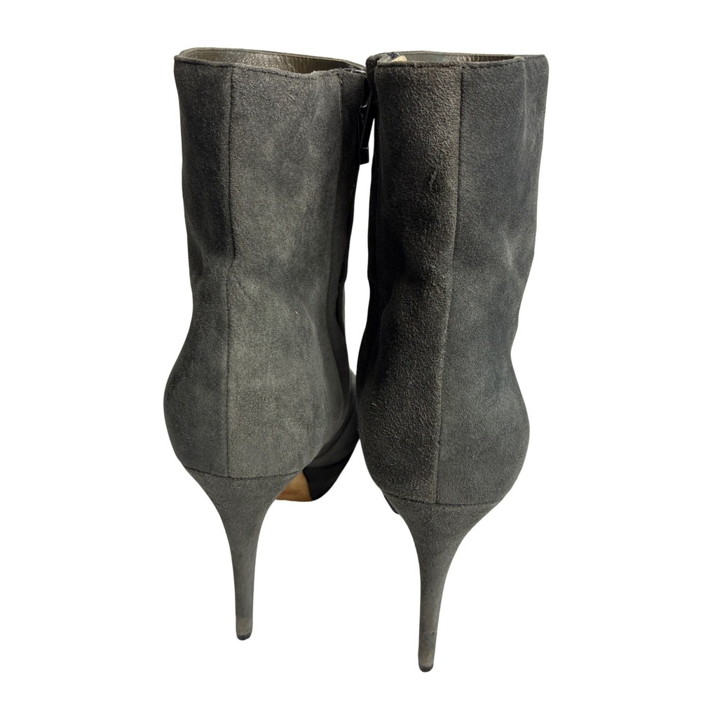 Jimmy Choo Grey Suede Stiletto Ankle‎ Boots Platform Booties Made in Italy 39 - Picture 3 of 8